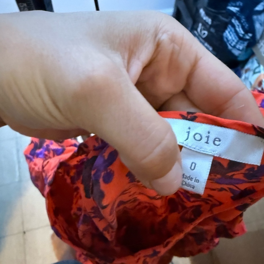 Joie Nadeen Floral Silk Puff Sleeve Midi Dress - Picture 6 of 7
